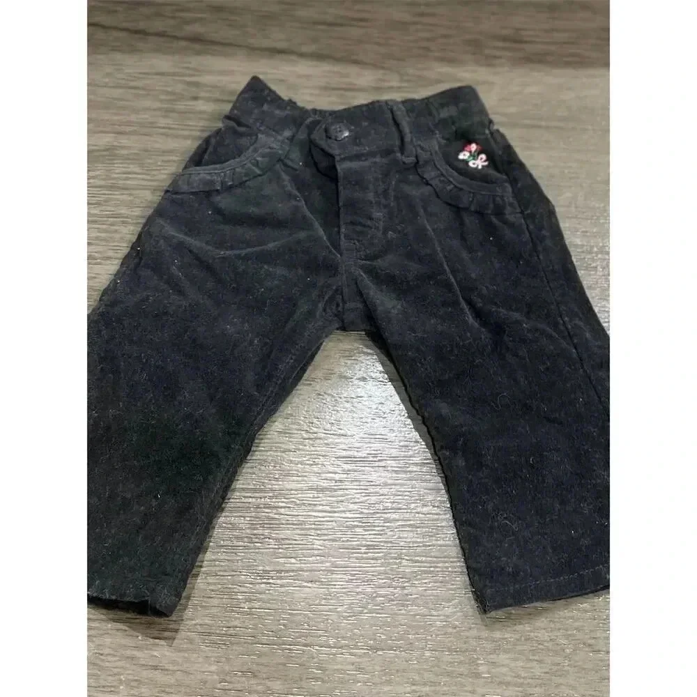 OshKosh B'gosh Baby Velour Pants Black girl 6 Months